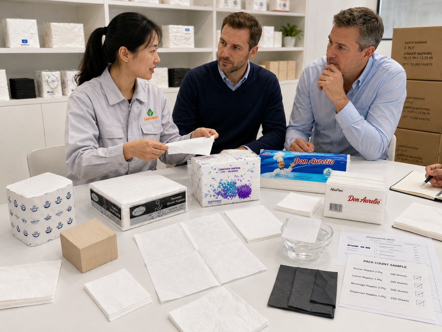 paper napkin supplier solving fold count absorbency carton and repeat order problems