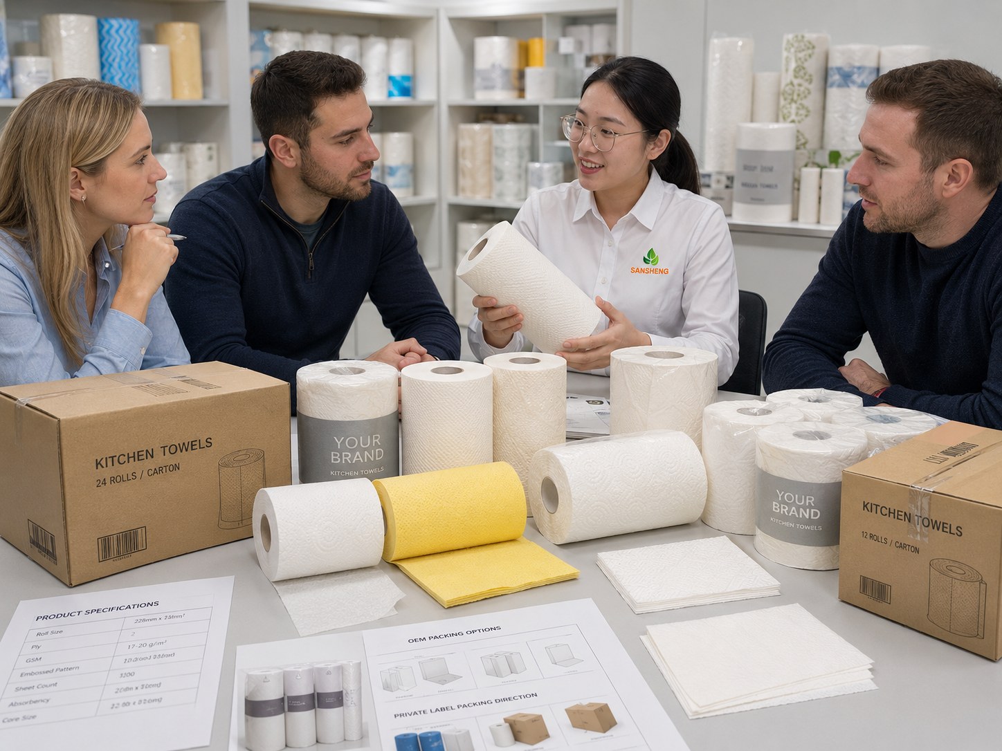 kitchen towel supplier for OEM and private label packing support