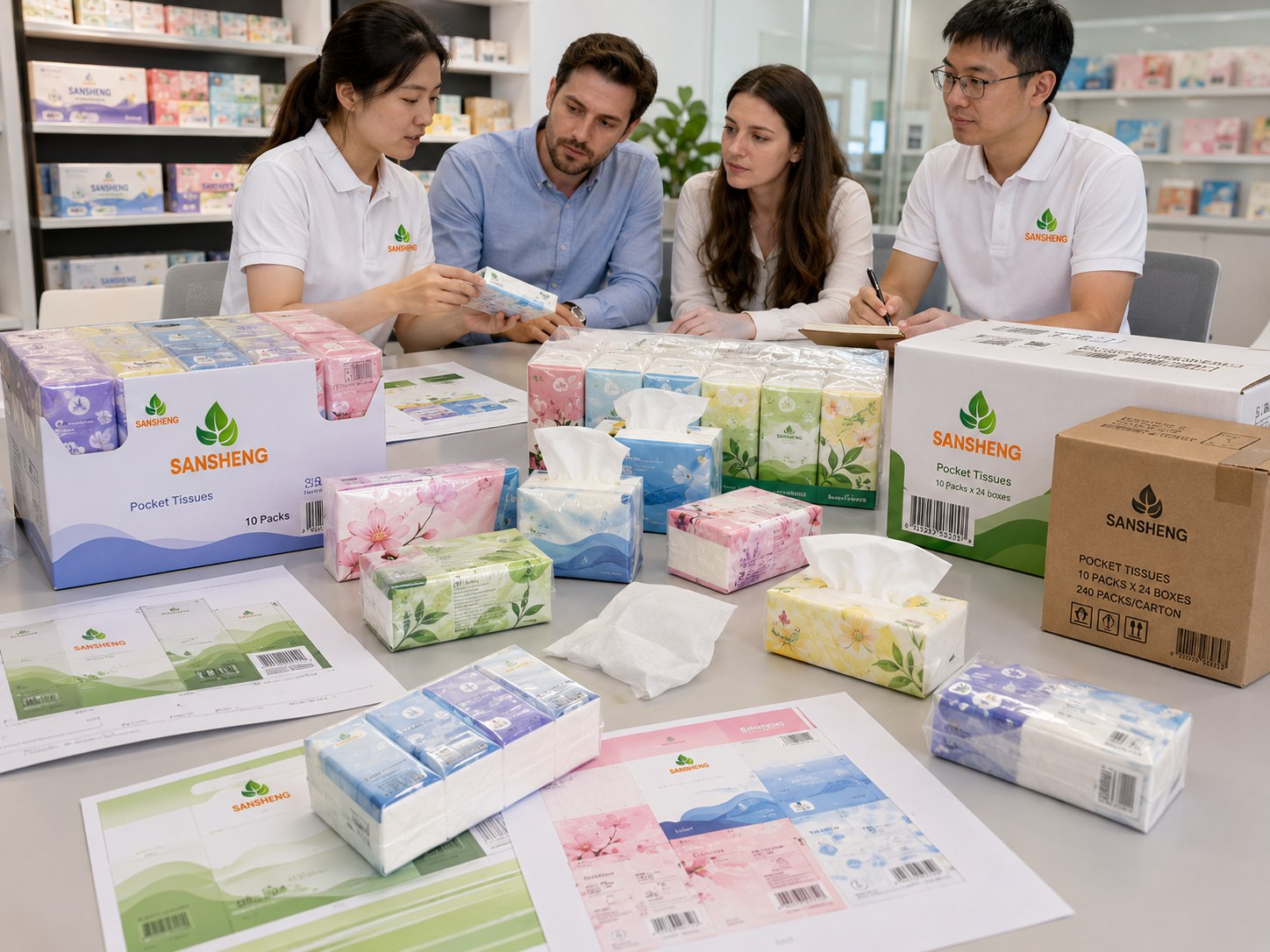 Private label pocket tissue manufacturer packaging and OEM support
