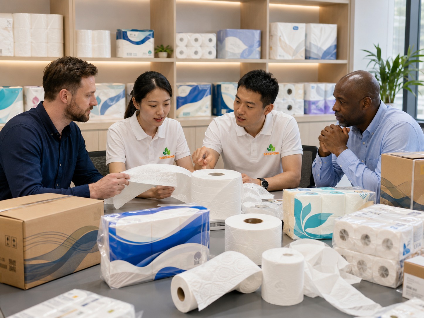 Private label toilet paper packaging samples and OEM toilet paper program discussion