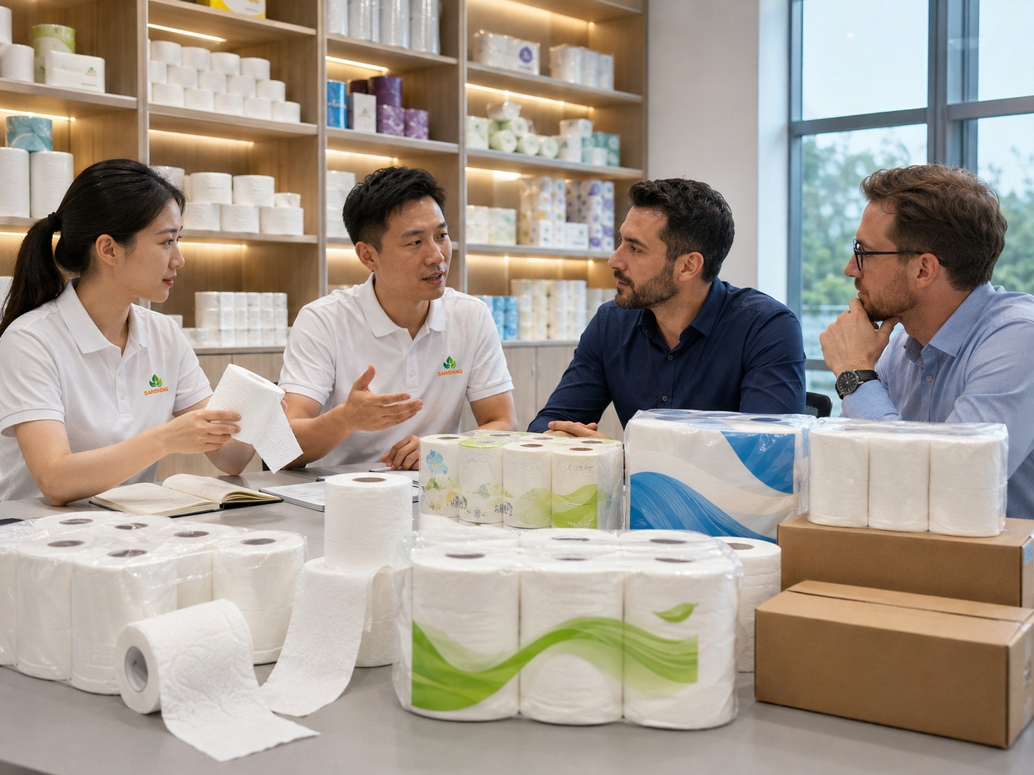 Private label toilet paper packs with OEM packaging options