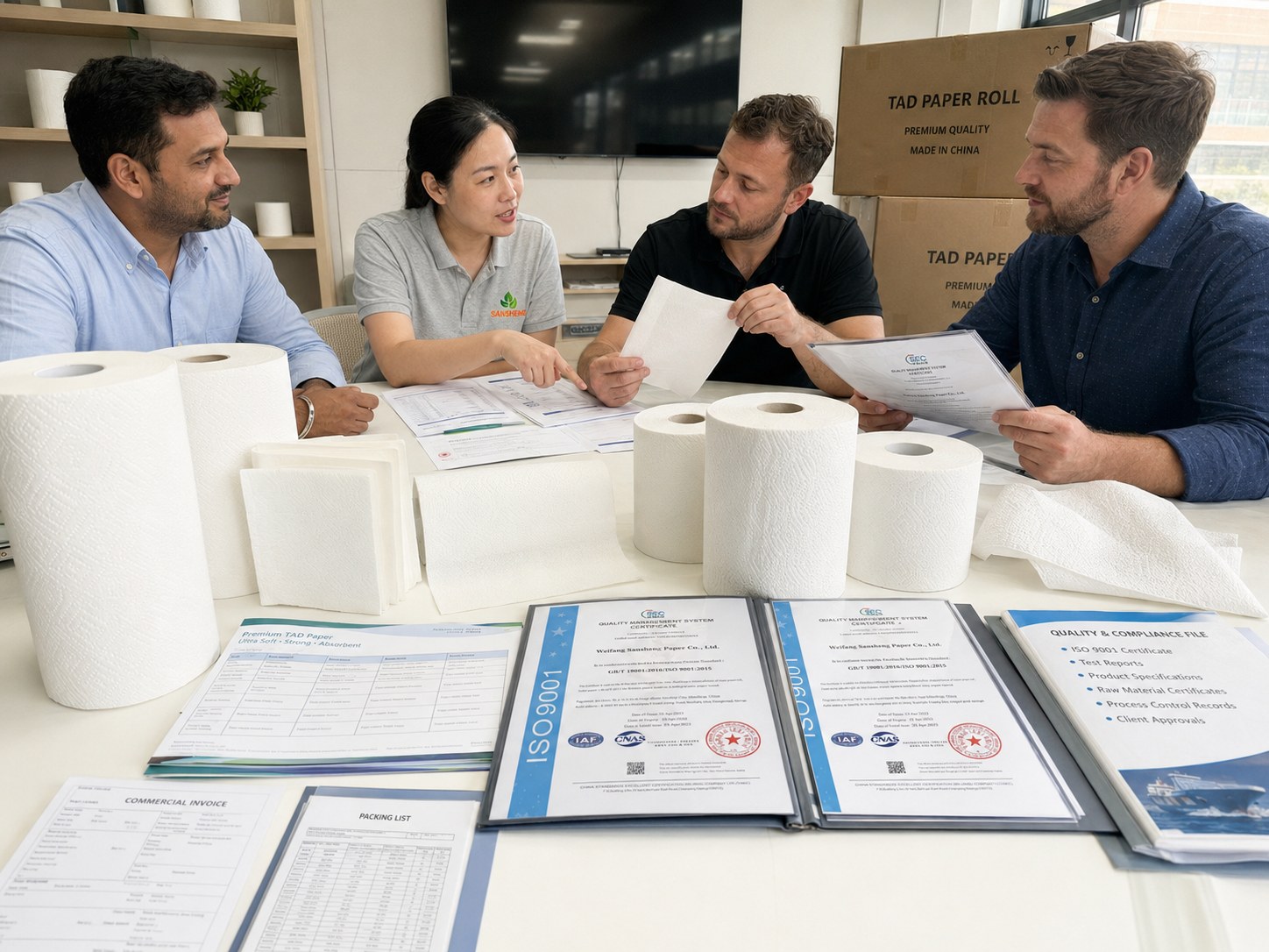 TAD paper supplier certificates compliance support quality documents product scope and export supply review