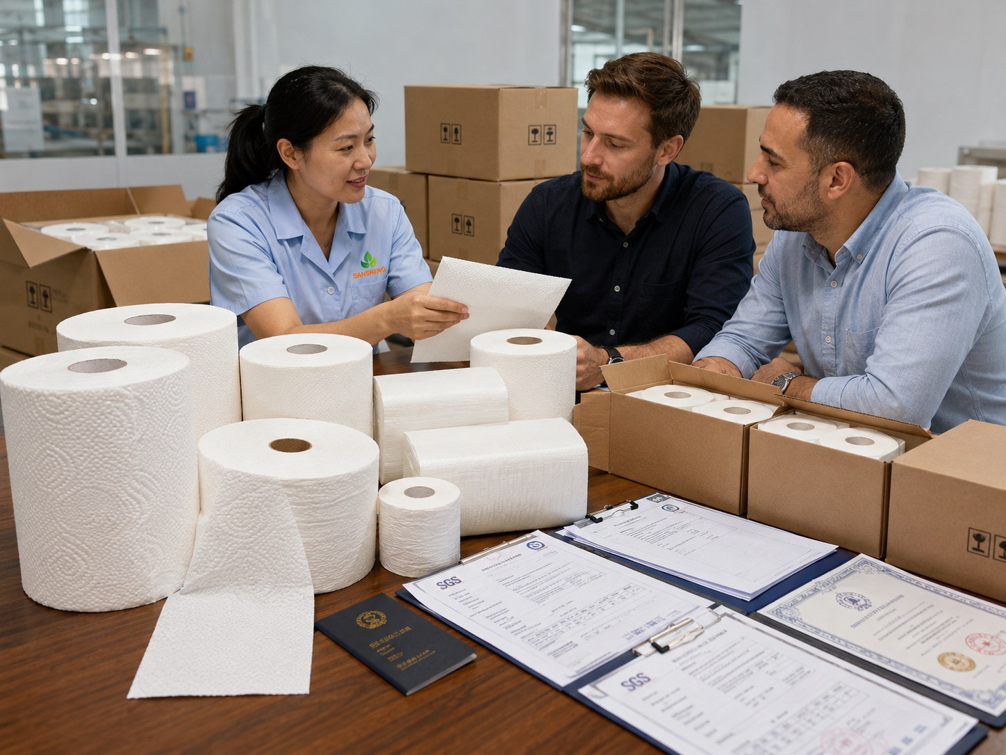 TAD paper towel manufacturer compliant private label cartons with full documentation set ready for export