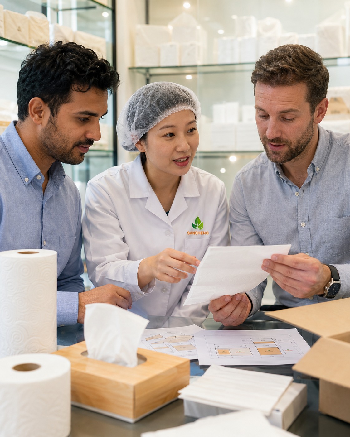 Tissue paper buyer feedback for Sansheng Paper