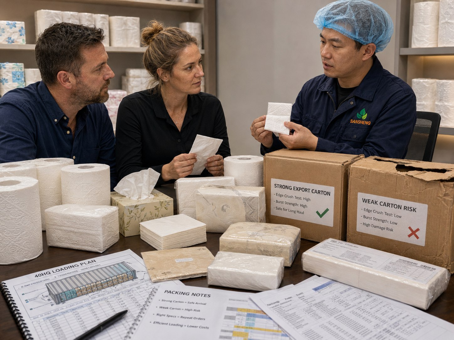 Tissue paper supplier for Australia buyer pain points including carton damage channel mismatch repeat order drift and 40HQ loading waste