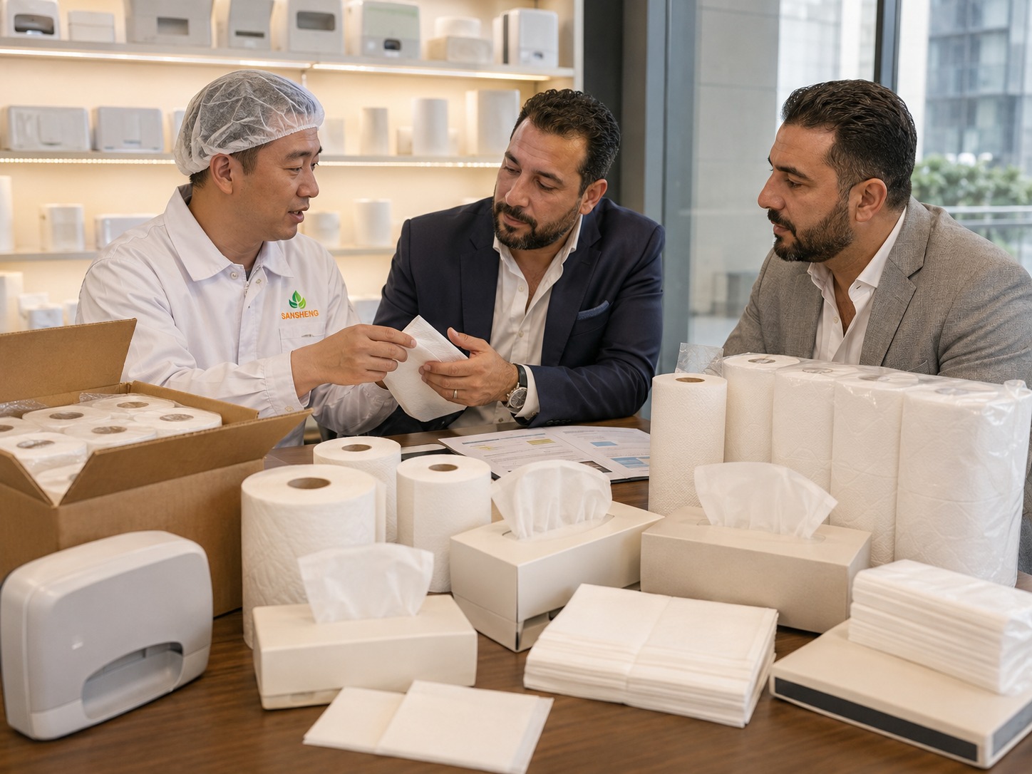 Tissue paper supplier for Middle East solving product fit packing carton strength and 40HQ loading problems