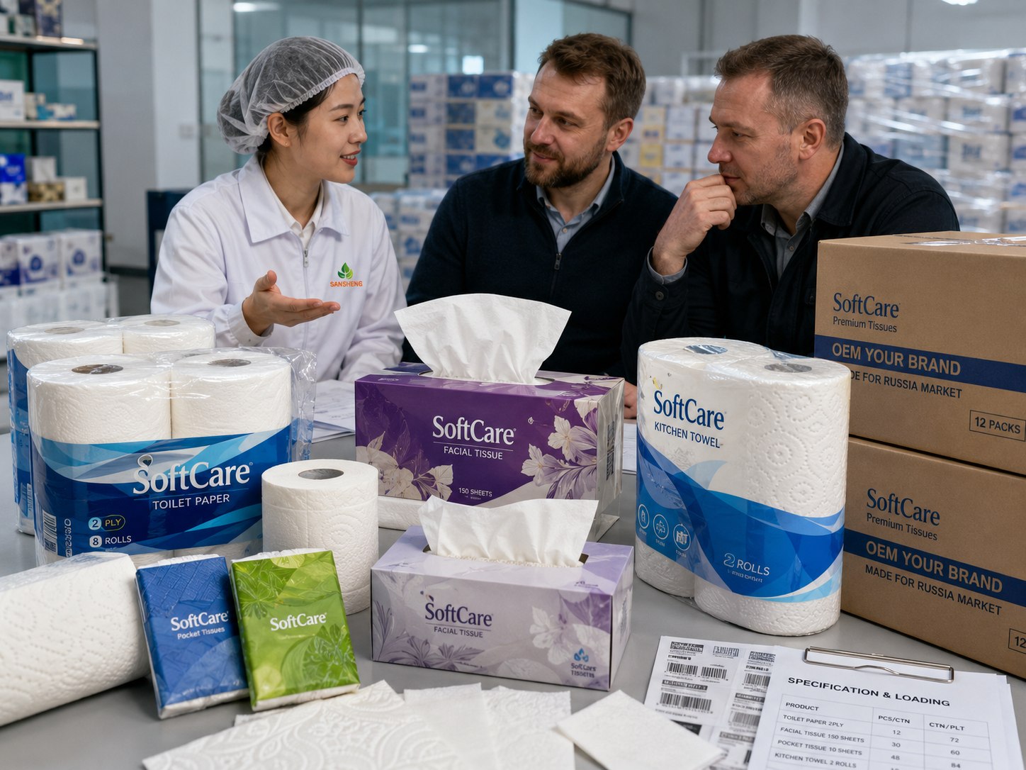 Tissue paper supplier for Russia distributors retail buyers HoReCa and private label programs