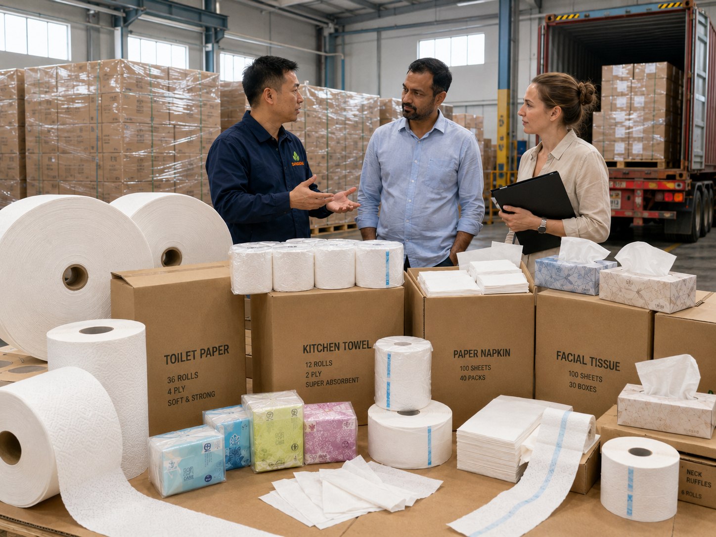 tissue product solutions bulk supply export packing container loading and repeat order support