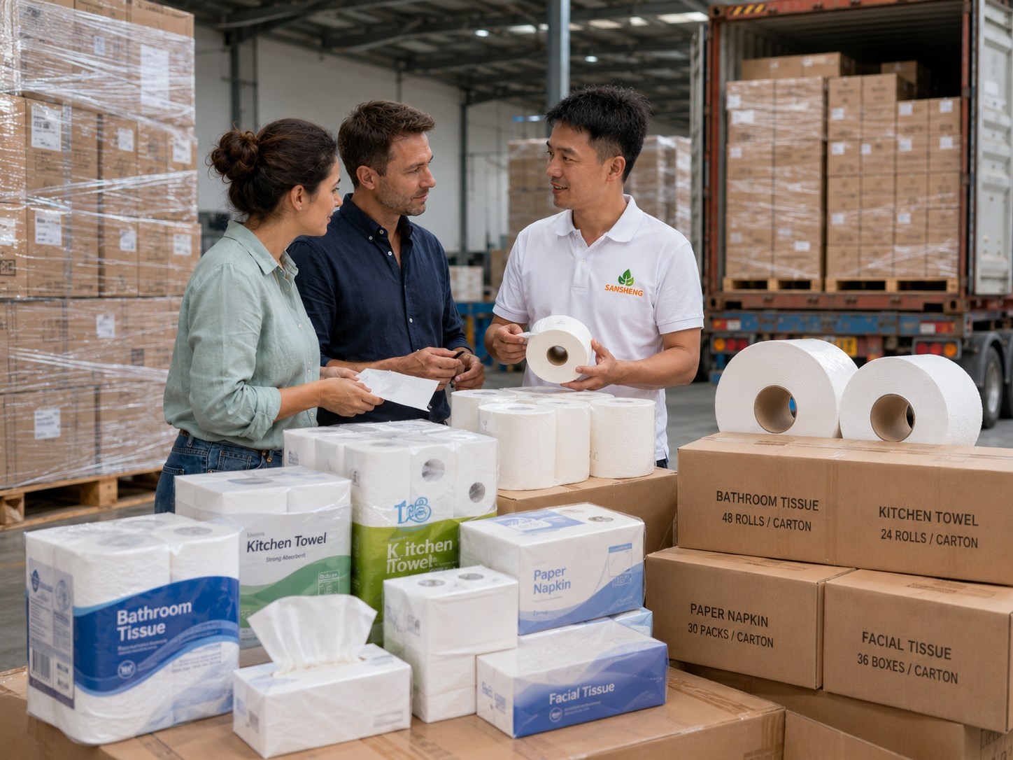 tissue supply solutions export support for bulk orders container loading packing coordination and repeat order supply