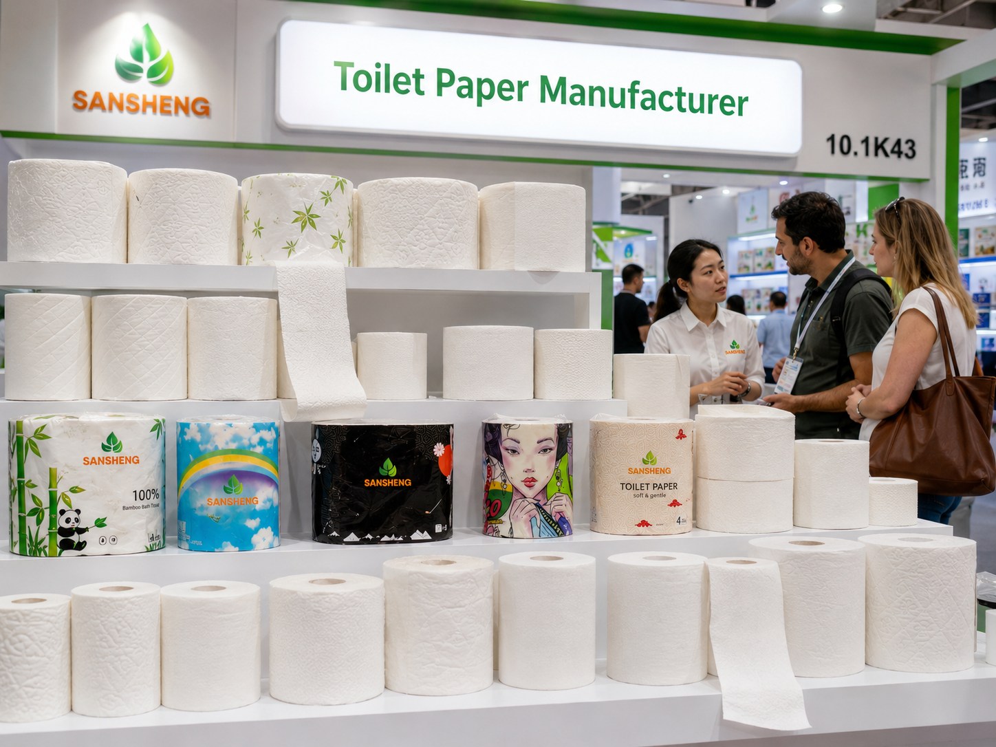 Toilet paper manufacturer booth 10.1K43 at the 139th Canton Fair 2026