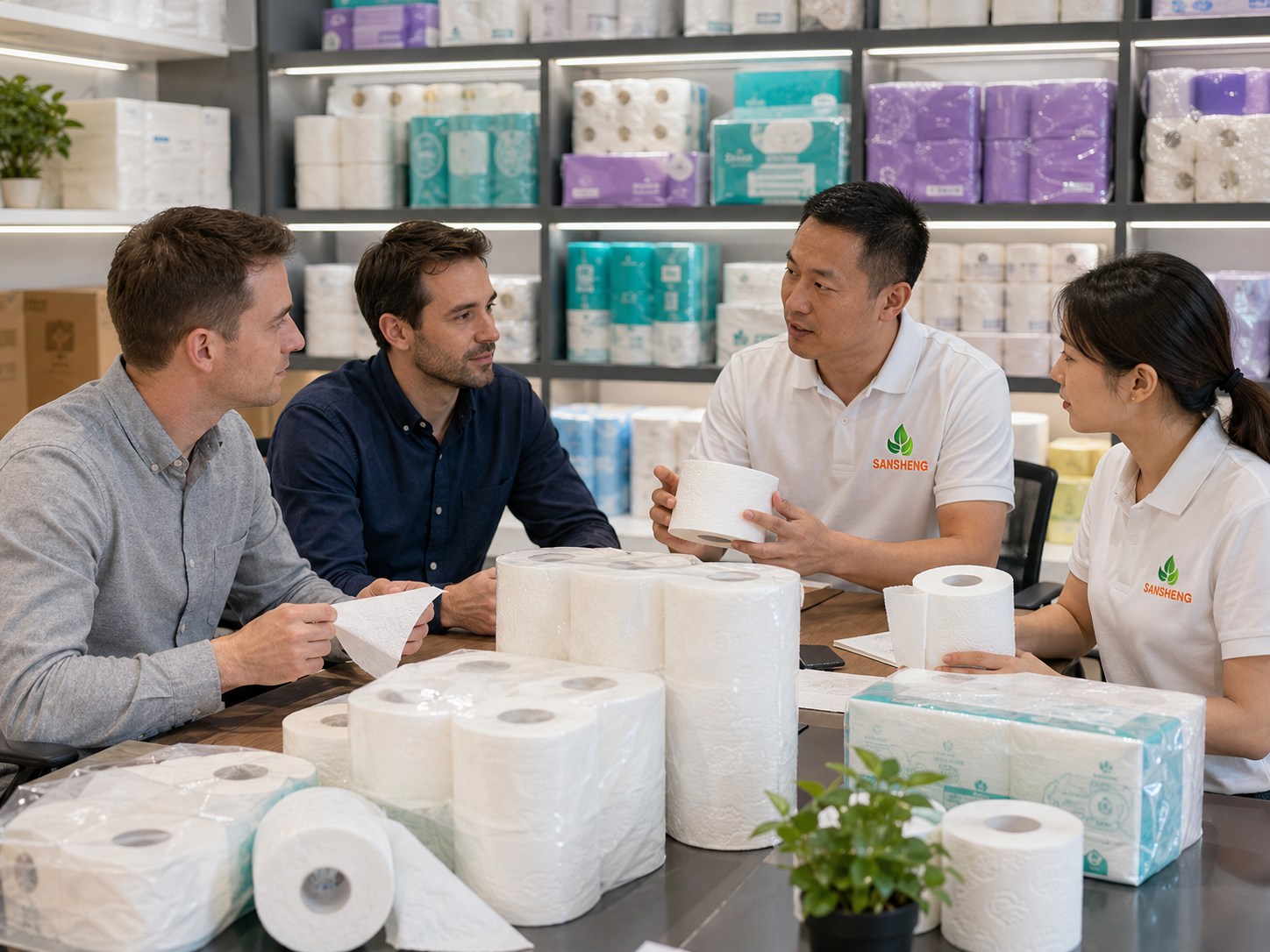 Retail toilet paper packs for United States supermarket buyers