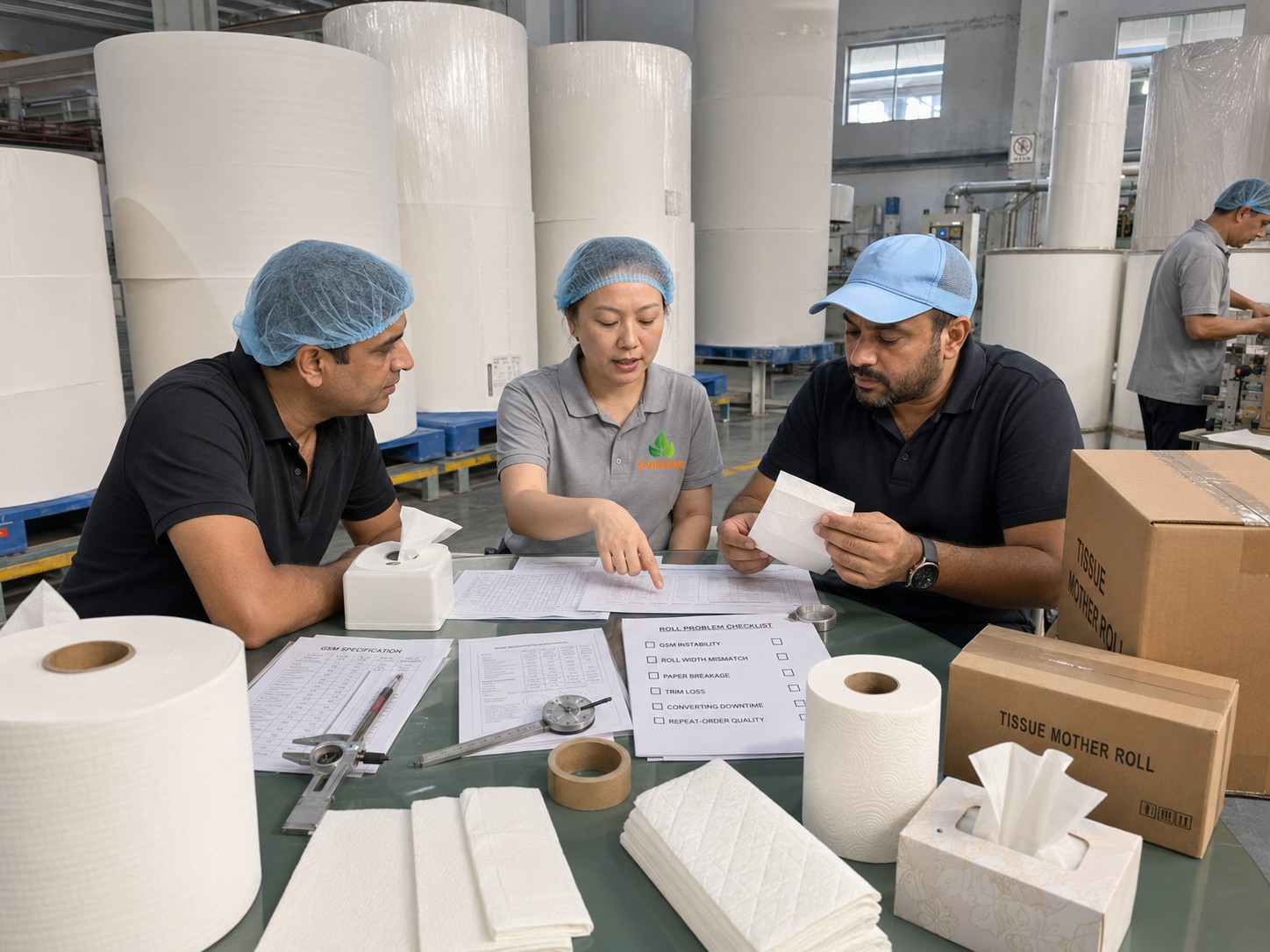 tissue mother rolls supplier helping buyers solve GSM instability roll width mismatch paper breakage trim loss and converting downtime