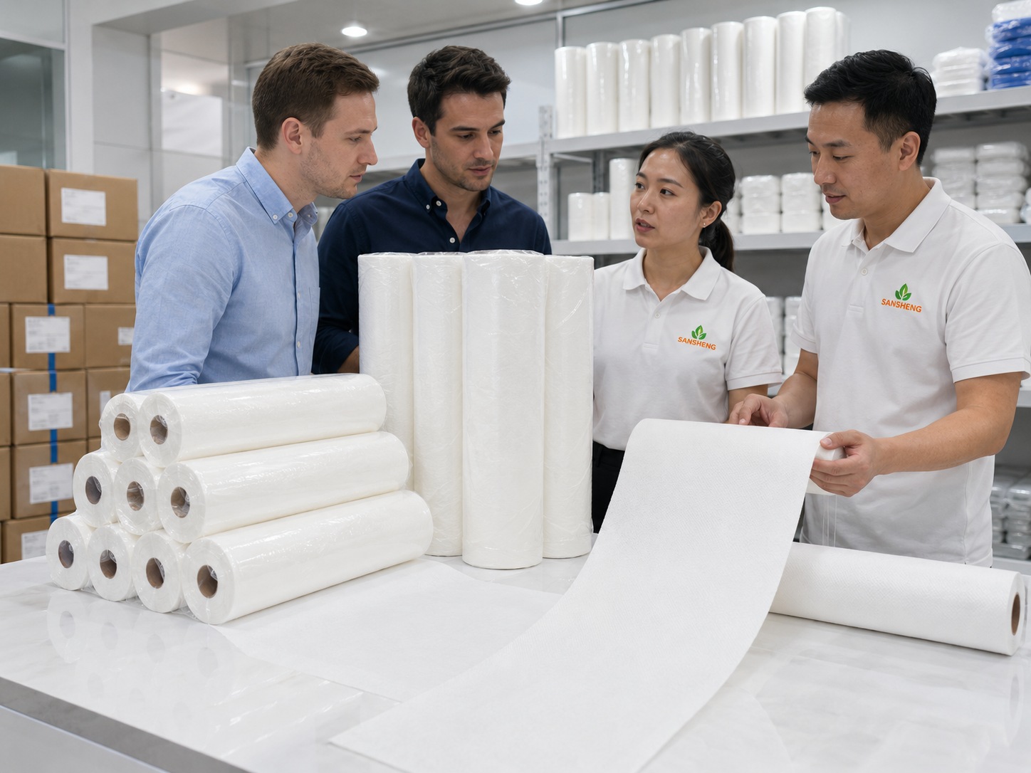 Individually wrapped examination paper rolls for hygienic medical supply