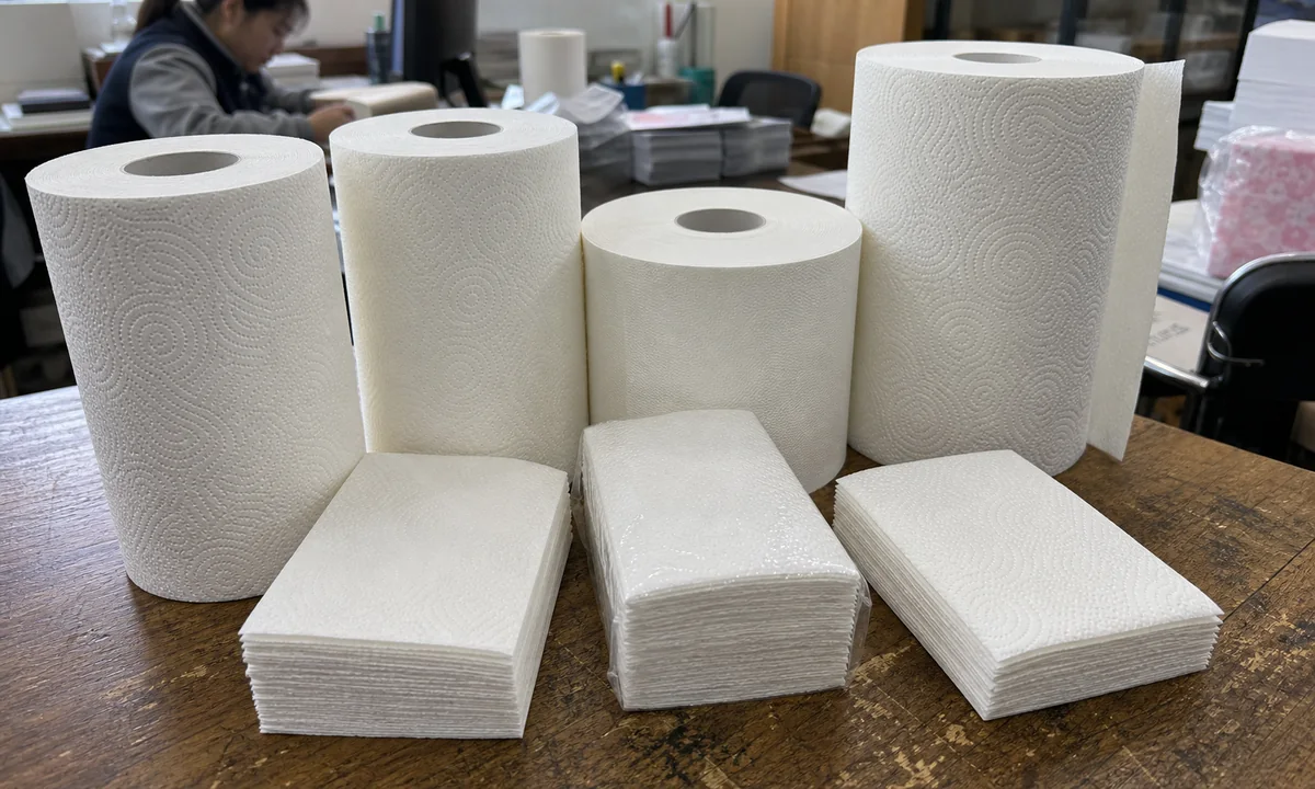 China TAD paper supplier product sample close-up for buyer inspection