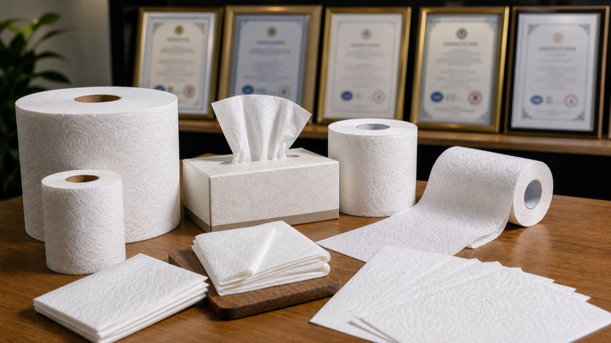 TAD tissue supplier certificates buyer guide with Sansheng Paper export documentation and tissue product samples