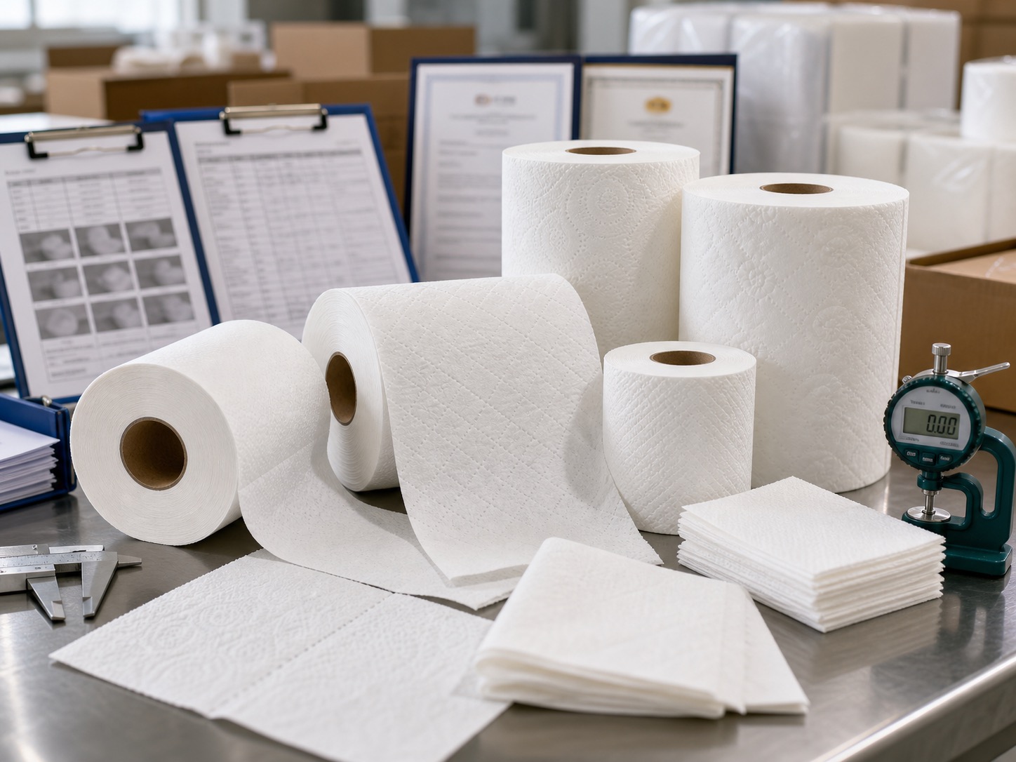 toilet paper manufacturer RFQ proof table certificate sample and export carton evidence
