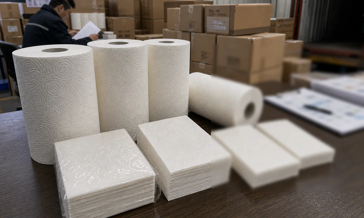 TAD paper towel cost export document carton and loading checklist