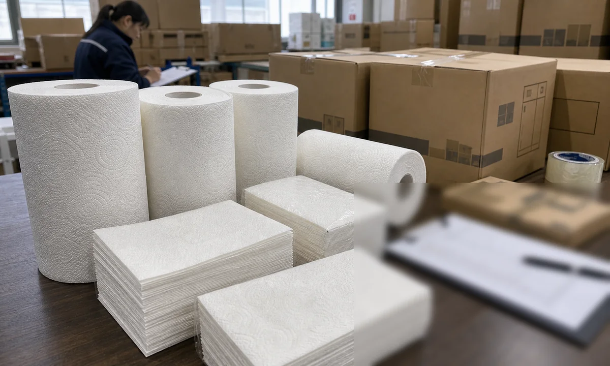 TAD paper towel manufacturer export document carton and loading checklist