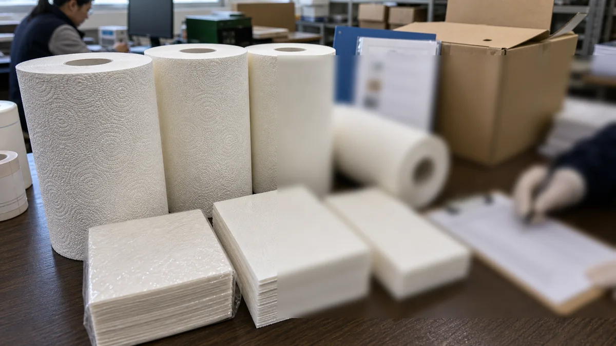 TAD paper towel import certificates export document carton and loading checklist