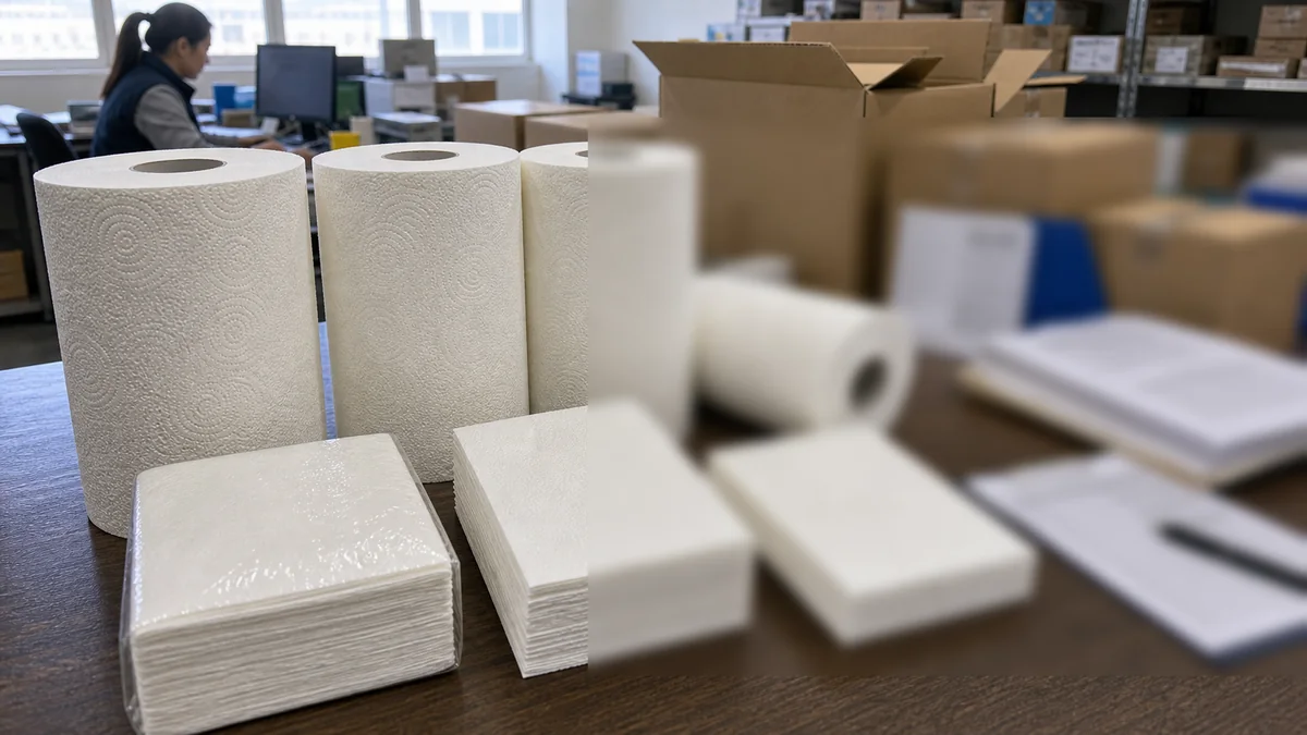 TAD paper towel import certificates warehouse application and buyer use case