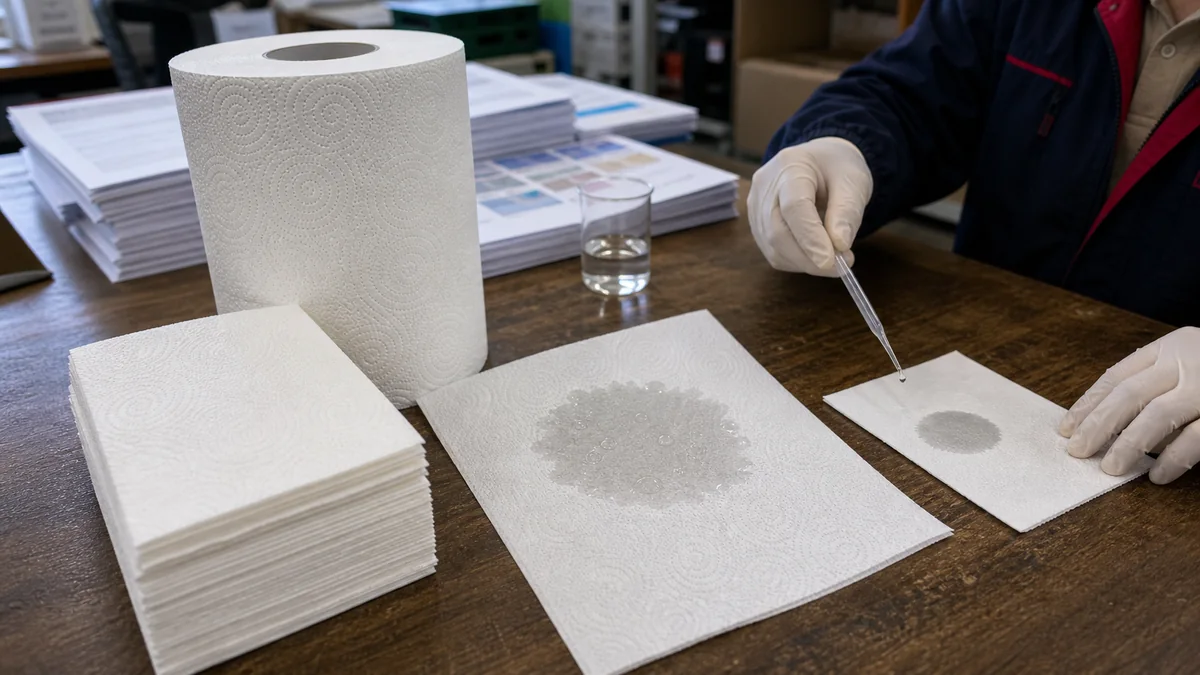 TAD paper towel and conventional paper towel RFQ specification and sample comparison