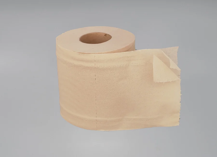 Finished wiper roll measured for core and outer diameter