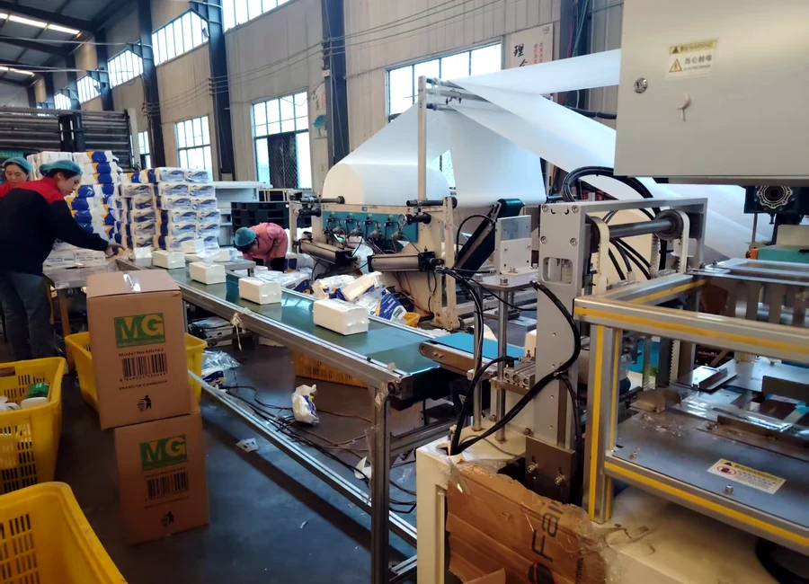 Disposable medical rolls staged for receiving inspection