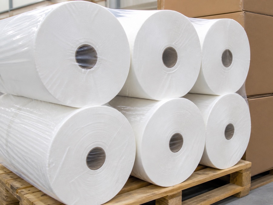 tissue jumbo roll packing for put the responsibility split in the po