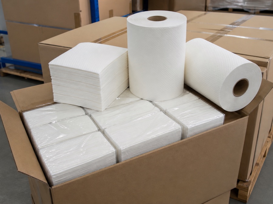 airlaid napkin packing for approve the full shipping configuration