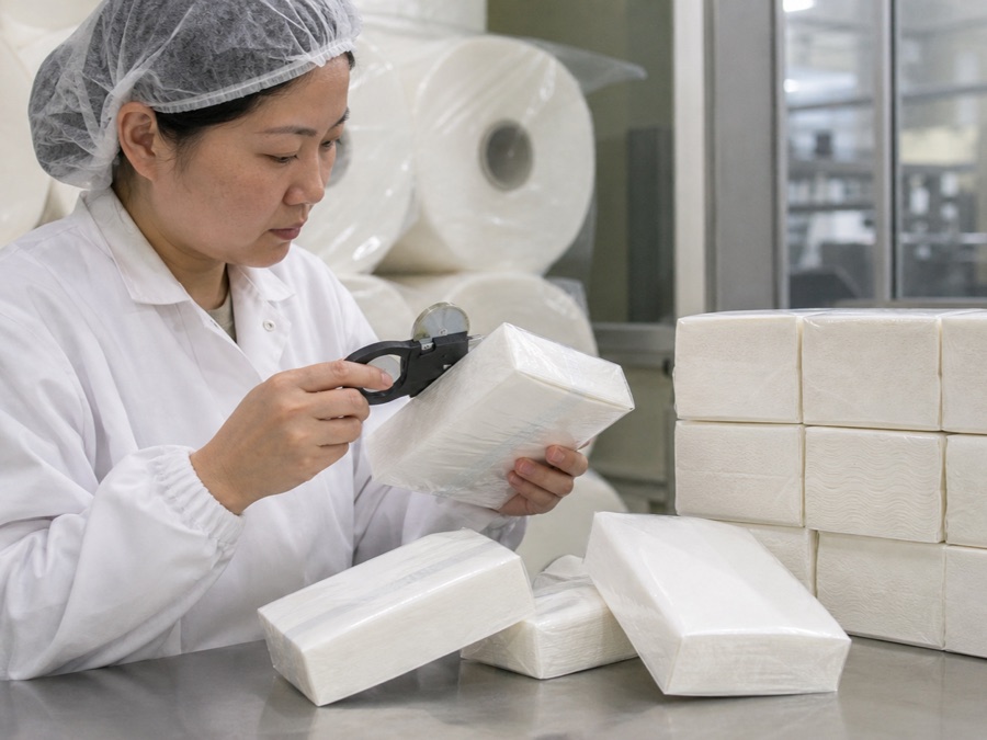 private label pocket tissue qc review for validate scanning in the real pack condition