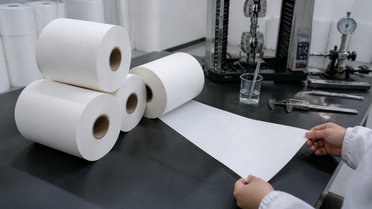 Exam table paper roll manufacturer samples prepared for wet-strength review