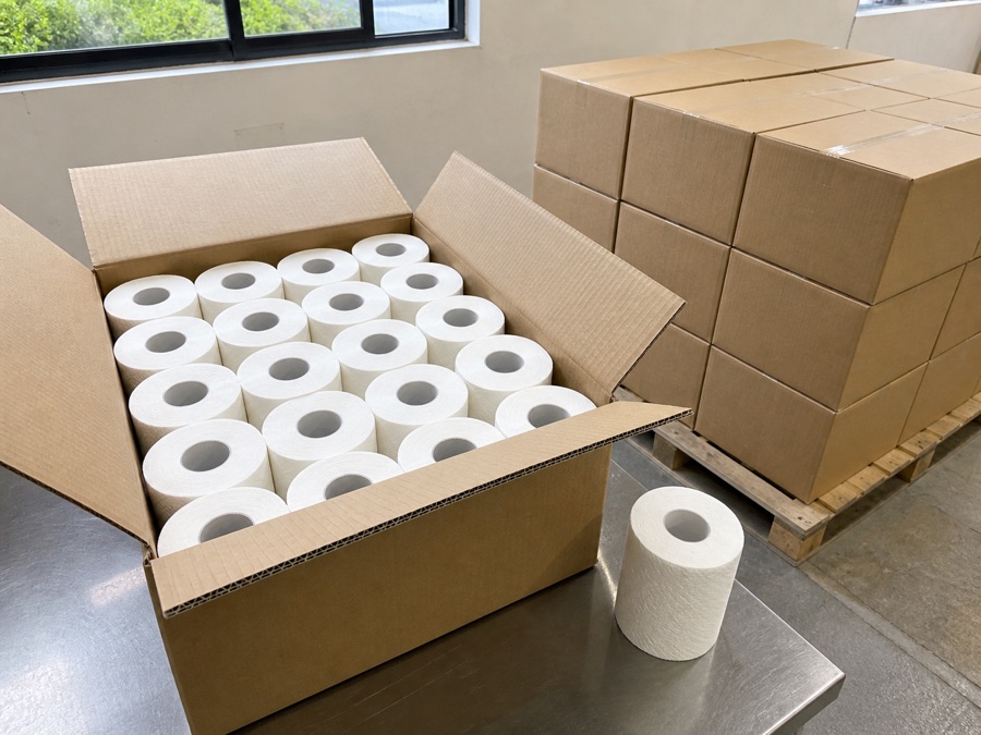 Toilet paper carton and stable loading-pattern sample
